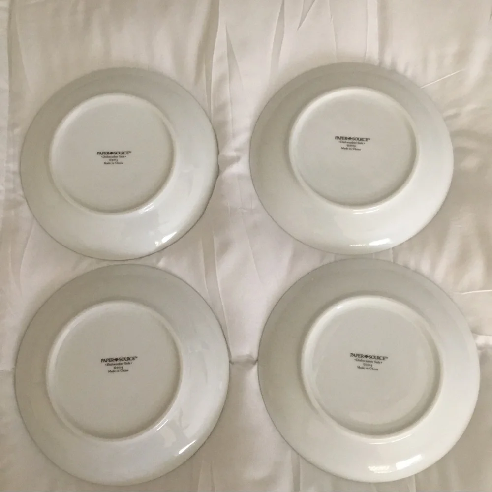 Paper Source Farmhouse Side Appetizer Plates Typography Fall Farmers Market 2014